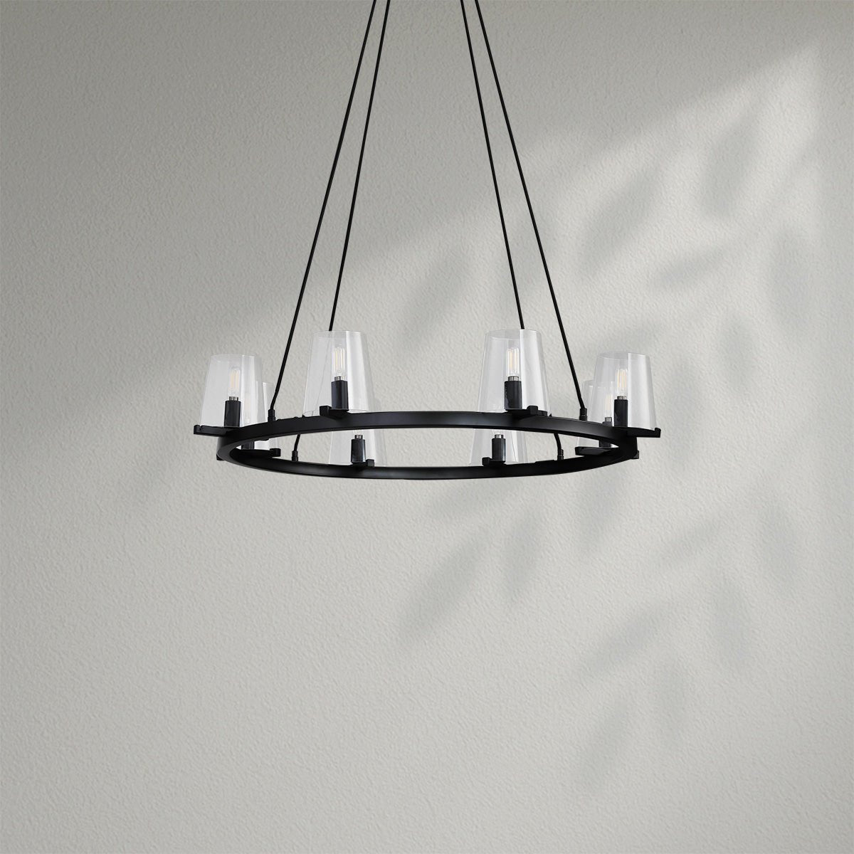 Pauillec Glass Round Chandelier - Lightings Menu