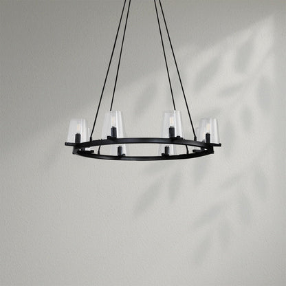 Pauillec Glass Round Chandelier - Lightings Menu