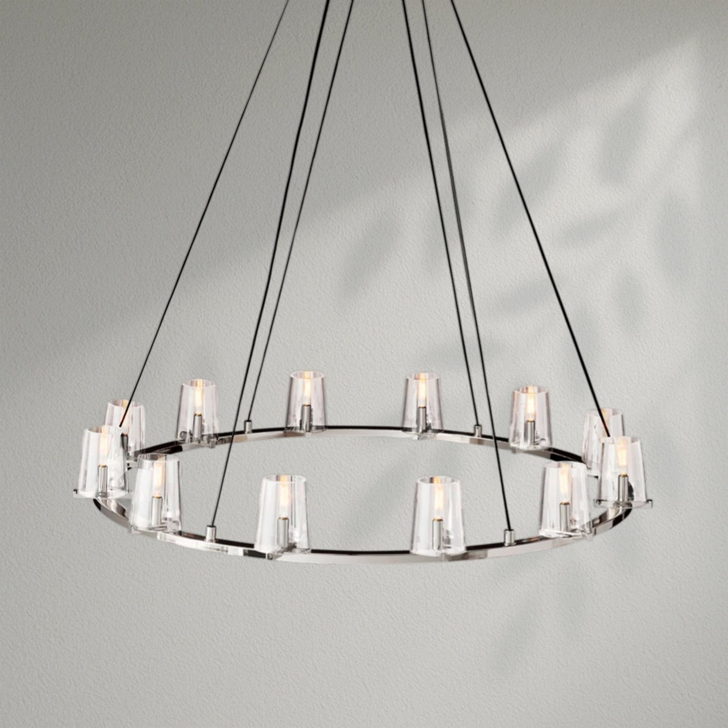 Pauillec Glass Round Chandelier - Lightings Menu