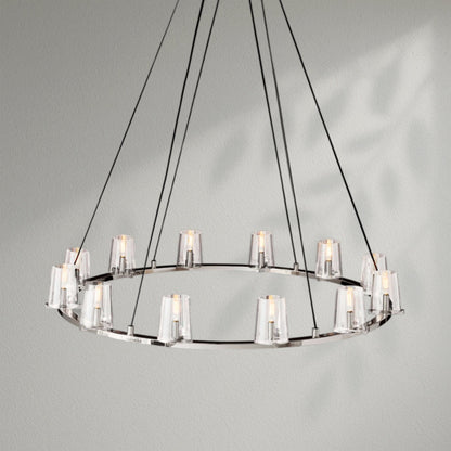 Pauillec Glass Round Chandelier - Lightings Menu