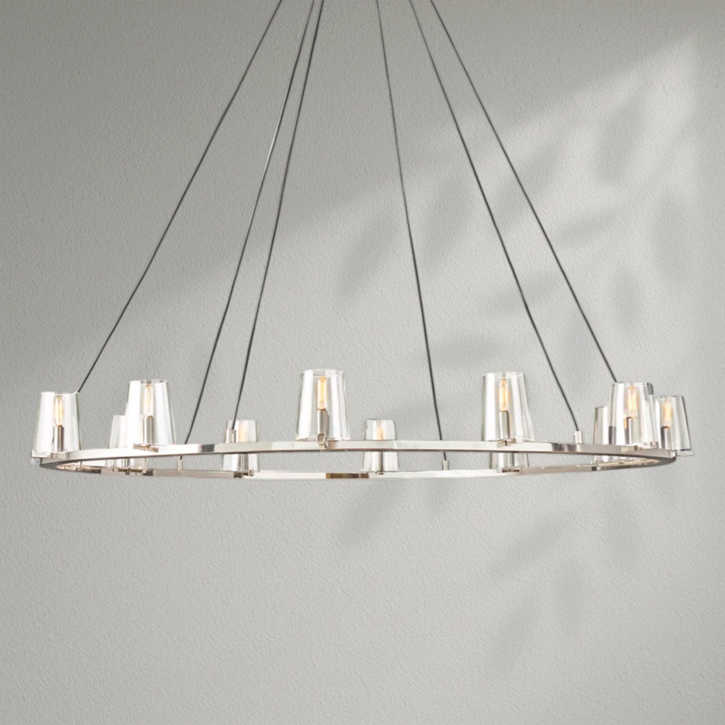 Pauillec Glass Round Chandelier - Lightings Menu