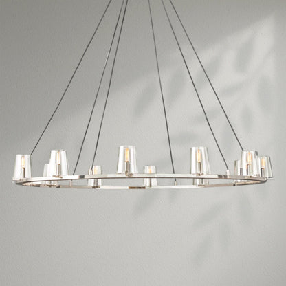 Pauillec Glass Round Chandelier - Lightings Menu