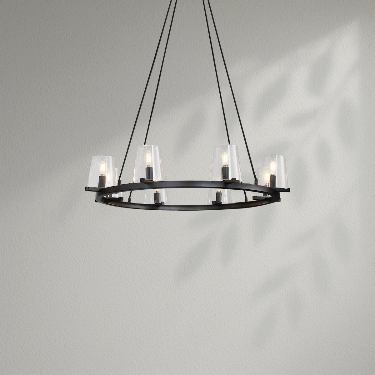 Pauillec Glass Round Chandelier - Lightings Menu