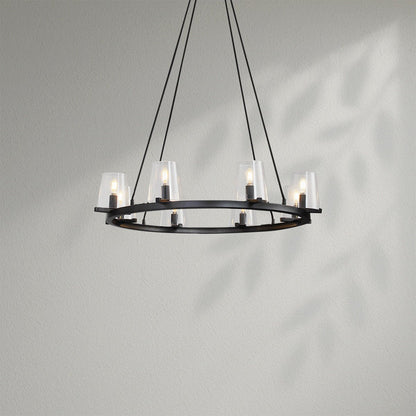 Pauillec Glass Round Chandelier - Lightings Menu
