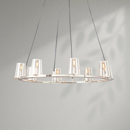 Pauillec Glass Round Chandelier - Lightings Menu