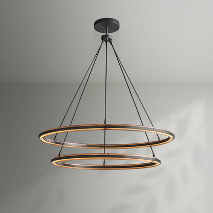 Peraltan 2 - Tier Round Living Room Chandelier 60" - Lightings Menu