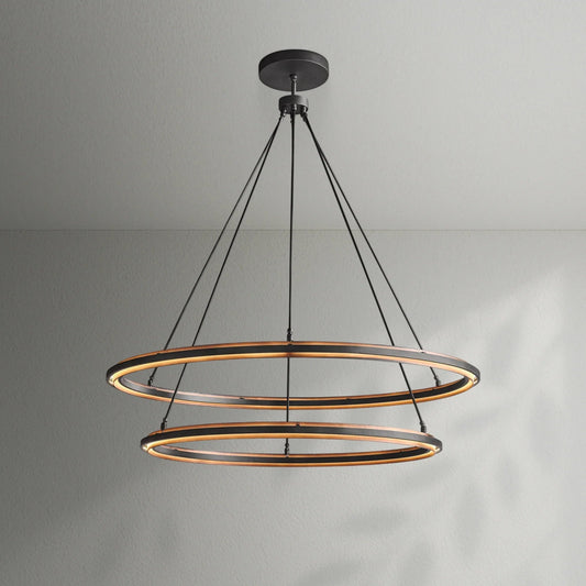 Peraltan 2 - Tier Round Living Room Chandelier 60" - Lightings Menu