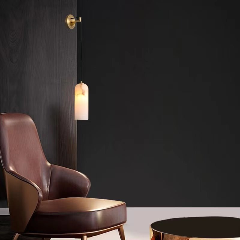 Petra Modern Alabaster Wall Sconce - Lightings Menu