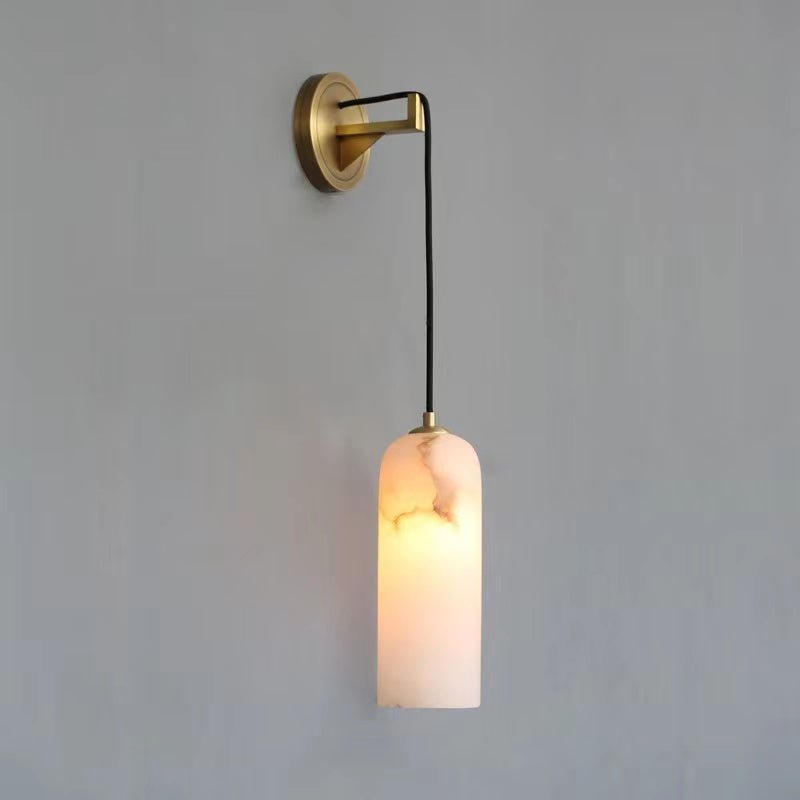 Petra Modern Alabaster Wall Sconce - Lightings Menu