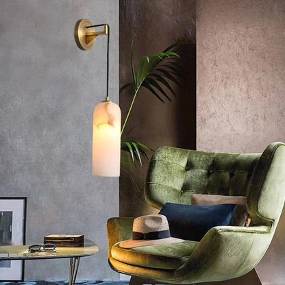 Petra Modern Alabaster Wall Sconce - Lightings Menu