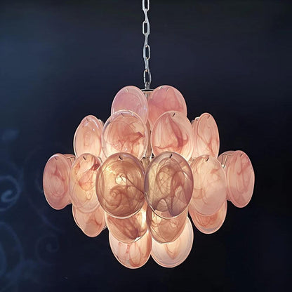 Pink Vintage Murano Glass Chandelier - Lightings Menu