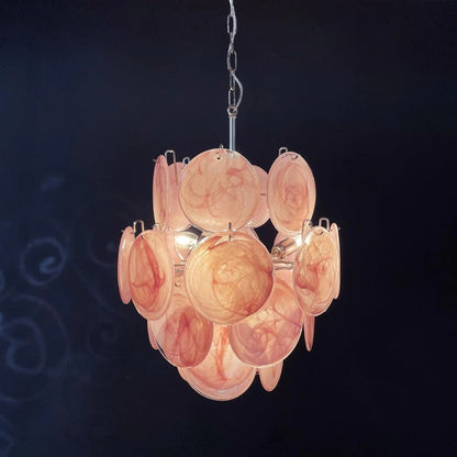 Pink Vintage Murano Glass Chandelier - Lightings Menu