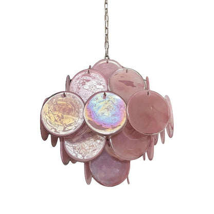 Pink Vintage Murano Glass Chandelier - Lightings Menu