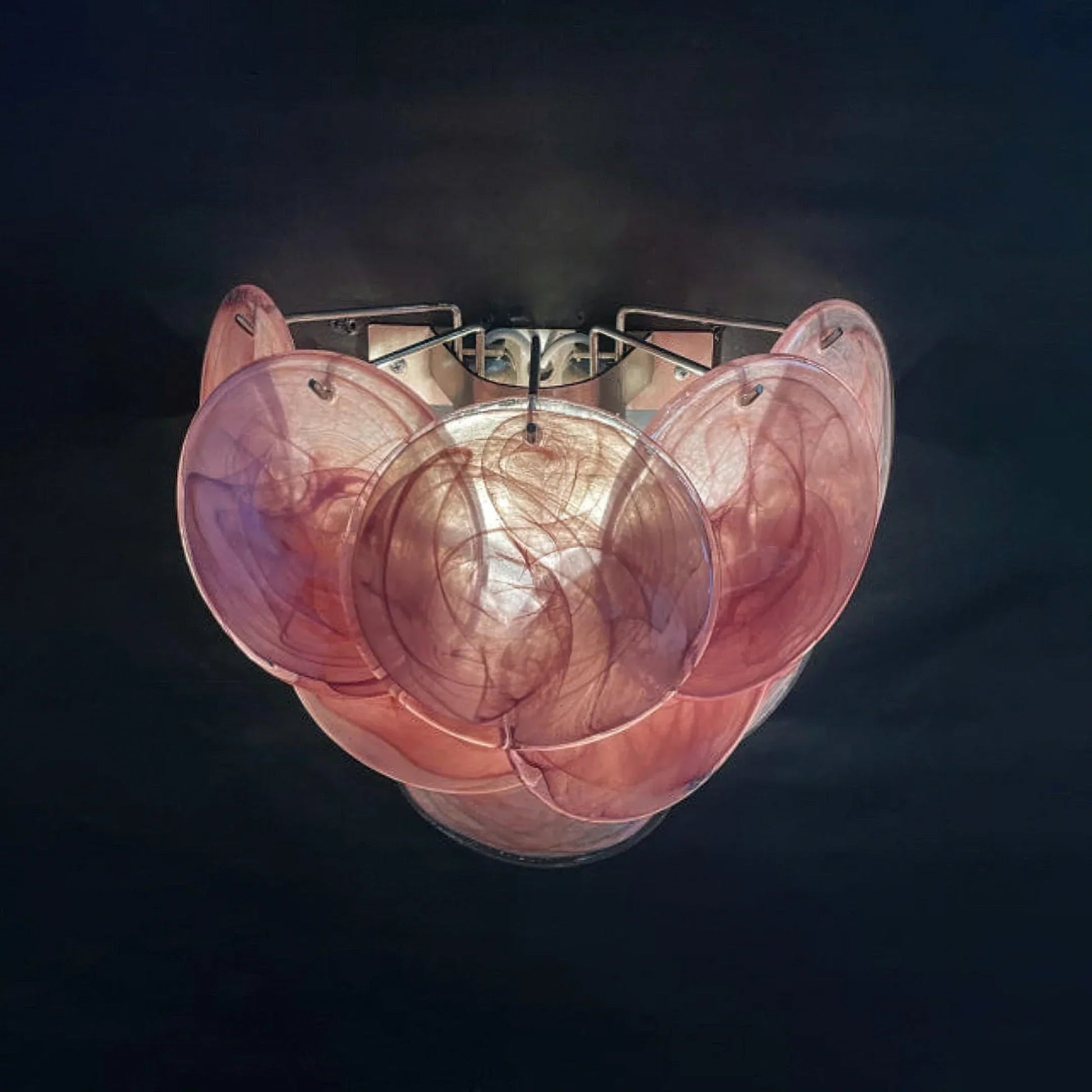 Pink Vintage Murano Glass Wall Sconce - Lightings Menu