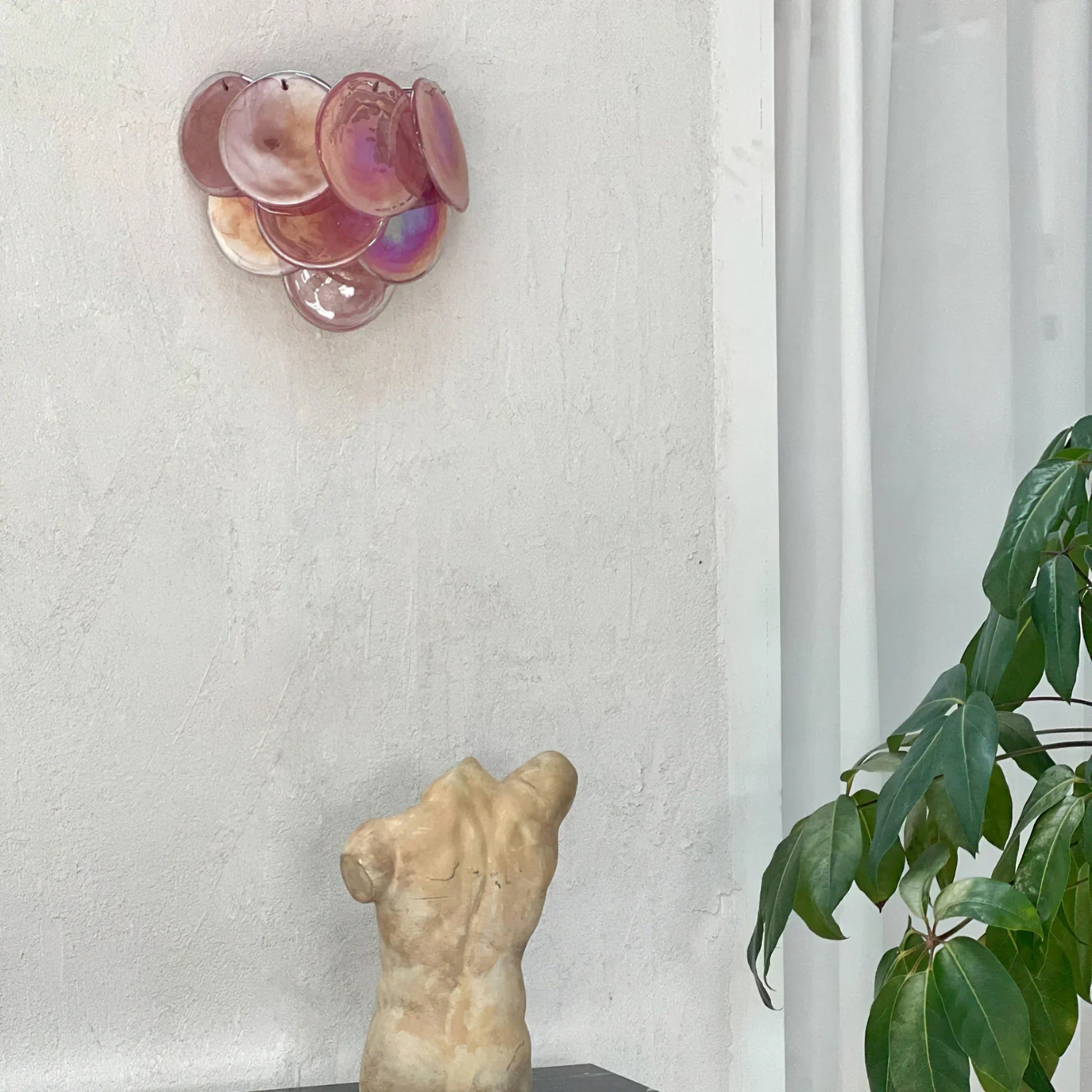 Pink Vintage Murano Glass Wall Sconce - Lightings Menu
