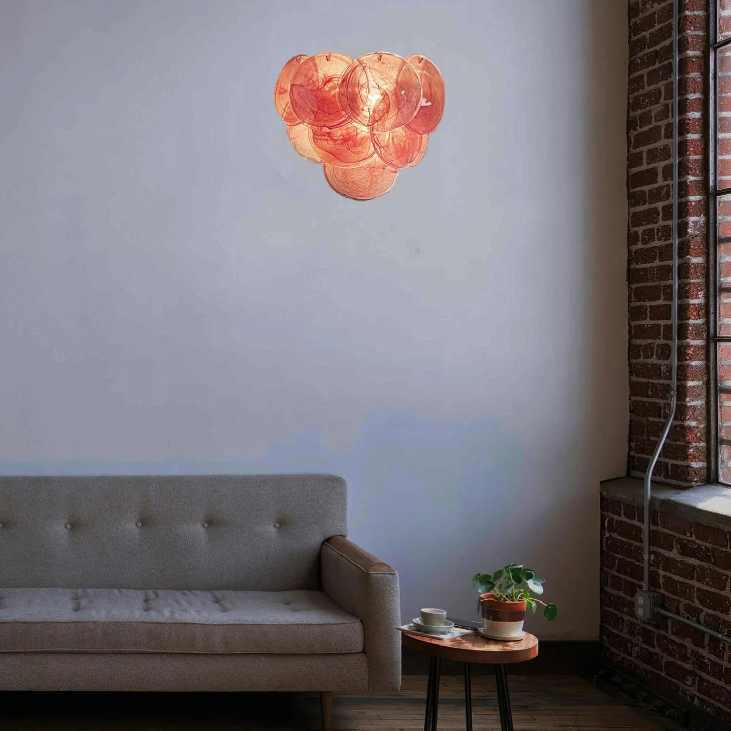 Pink Vintage Murano Glass Wall Sconce - Lightings Menu