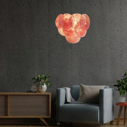 Pink Vintage Murano Glass Wall Sconce - Lightings Menu