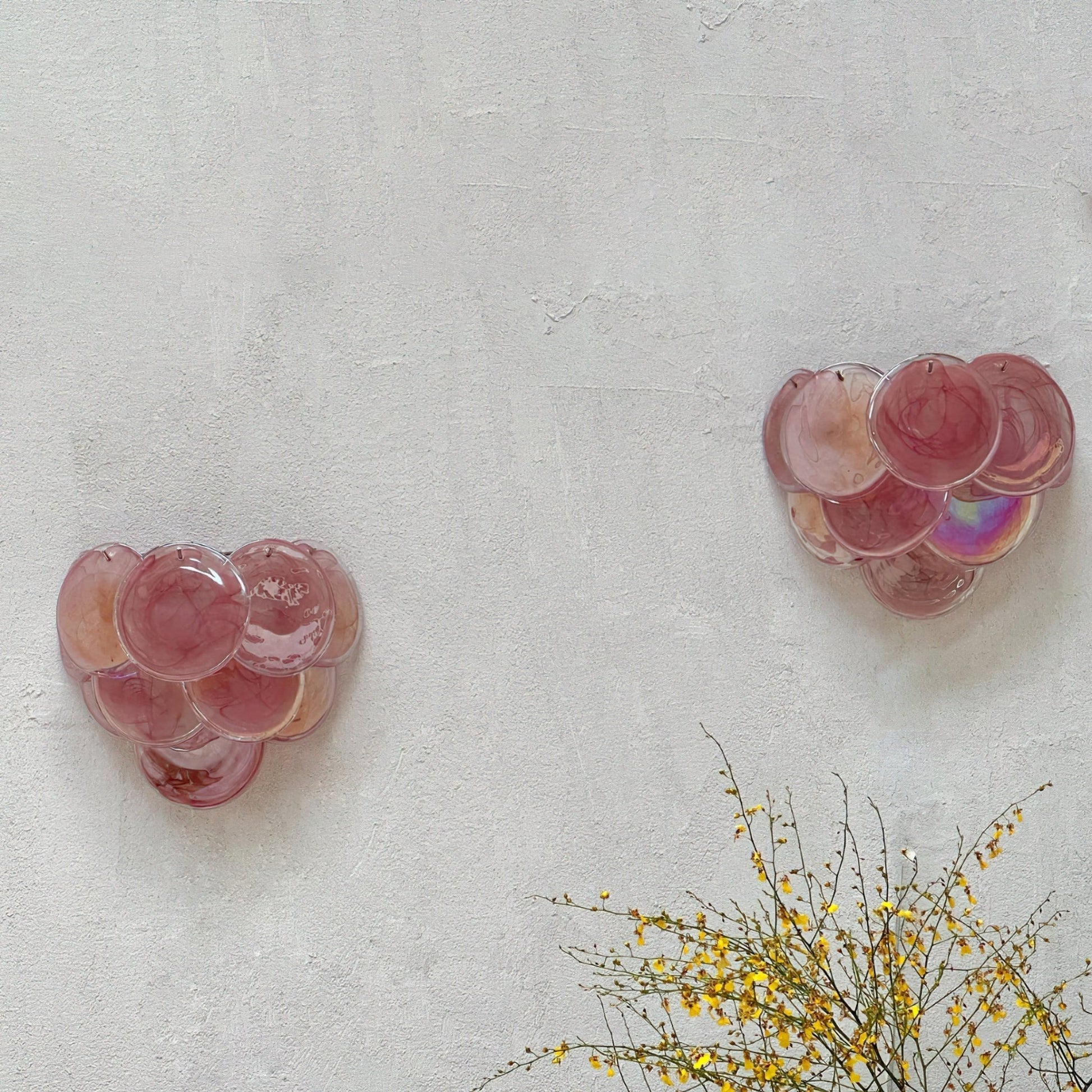 Pink Vintage Murano Glass Wall Sconce - Lightings Menu