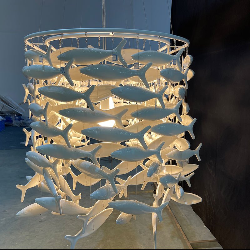 Porcelain Fish Shape Dining Table Chandelier - Lightings Menu