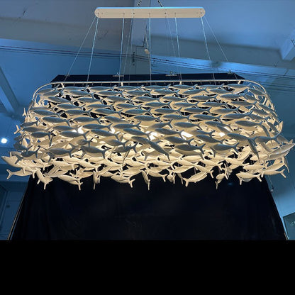 Porcelain Fish Shape Dining Table Chandelier - Lightings Menu