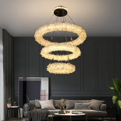 Primary Crystal Cluster Halo Modern Chandelier - Lightings Menu