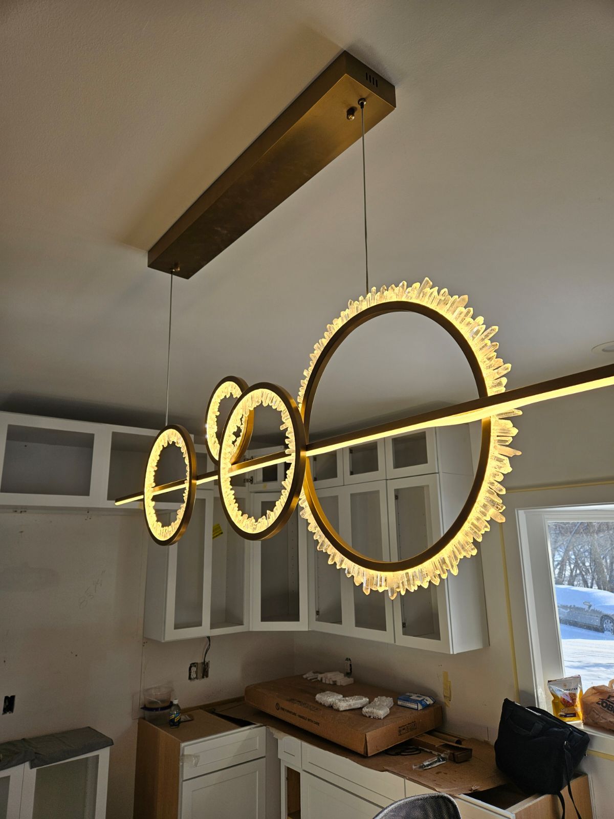 Primary Crystal Cluster Kitchen Island Chandelier - Lightings Menu