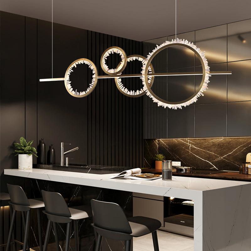 Primary Crystal Cluster Kitchen Island Chandelier - Lightings Menu