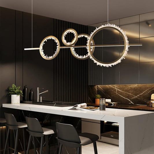 Primary Crystal Cluster Kitchen Island Chandelier - Lightings Menu