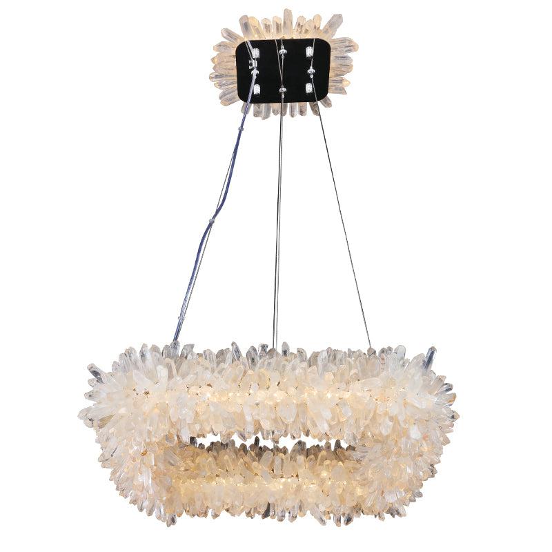 Primary Crystal Cluster Square Modern Chandelier - Lightings Menu