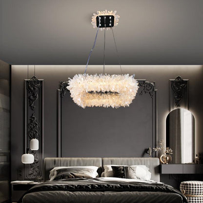 Primary Crystal Cluster Square Modern Chandelier - Lightings Menu
