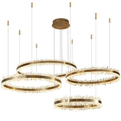 Primary Crystal Rings Chandelier - Lightings Menu