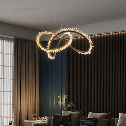 Primary Modern Living Room Rock Crystal Chandelier - Lightings Menu