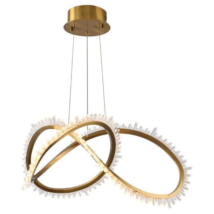 Primary Modern Living Room Rock Crystal Chandelier - Lightings Menu