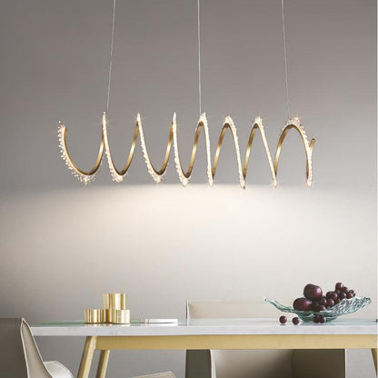 Primary Modern Spiral Crystal Chandelier - Lightings Menu