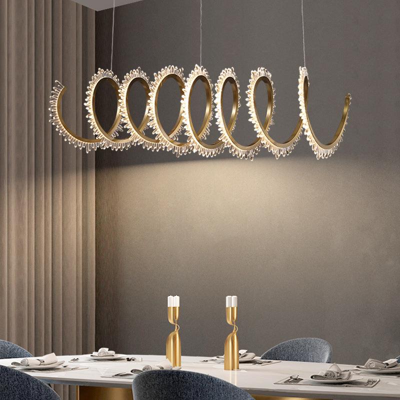 Primary Modern Spiral Crystal Chandelier - Lightings Menu