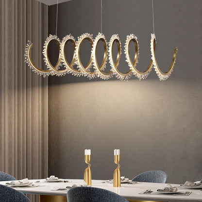 Primary Modern Spiral Crystal Chandelier - Lightings Menu