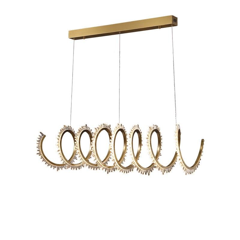 Primary Modern Spiral Crystal Chandelier - Lightings Menu