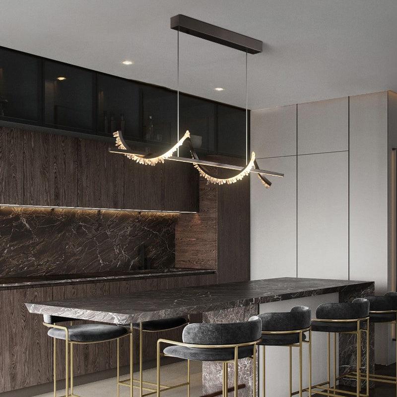 Primary Spiral Linear Crystal Chandelier - Lightings Menu