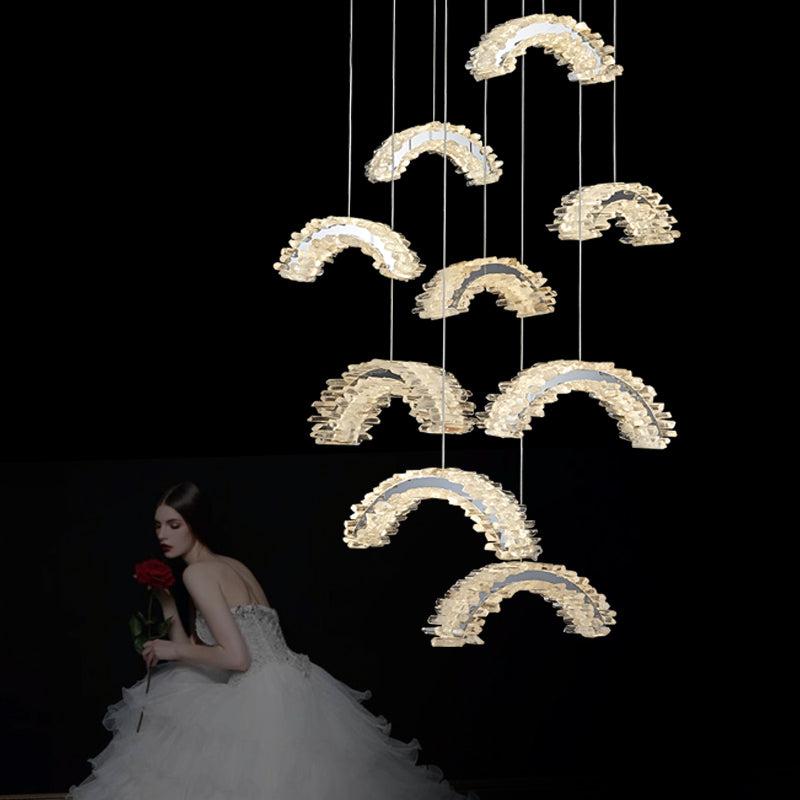 Primary Staircase Crystal Chandelier - Lightings Menu