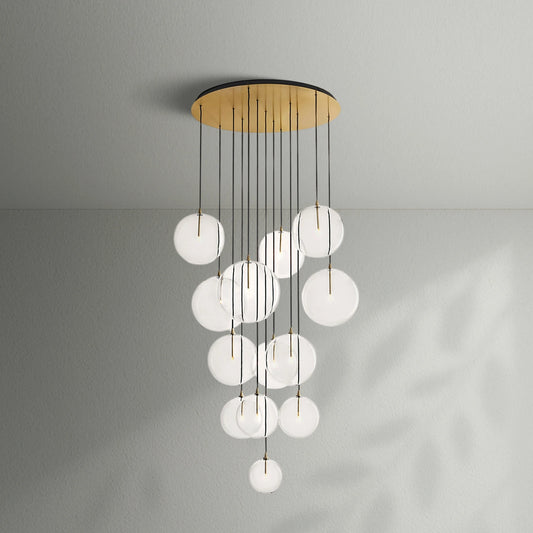 Glass Globe Mobile Cluster Chandelier