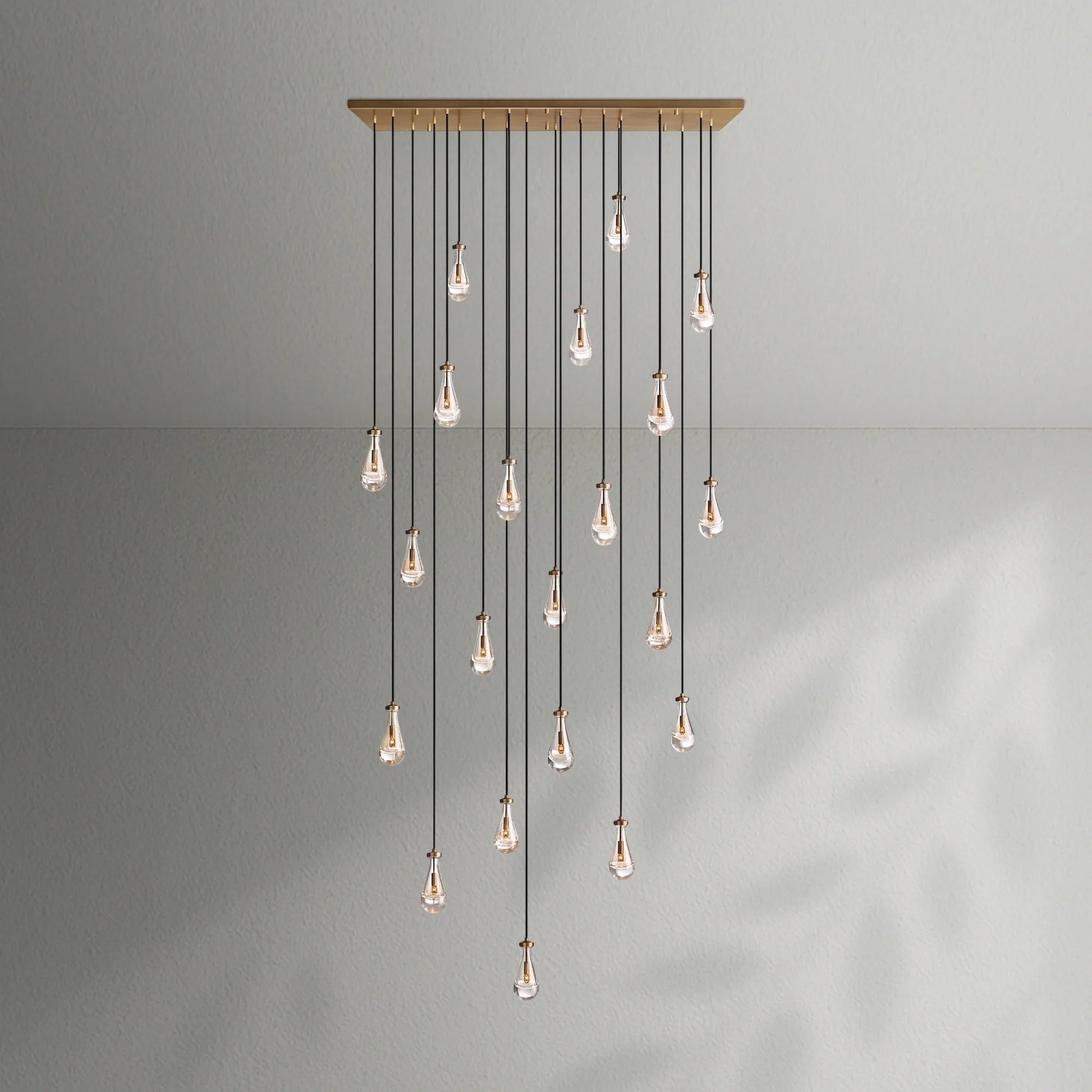 Raindrop Glass Linear Chandelier - Lightings Menu