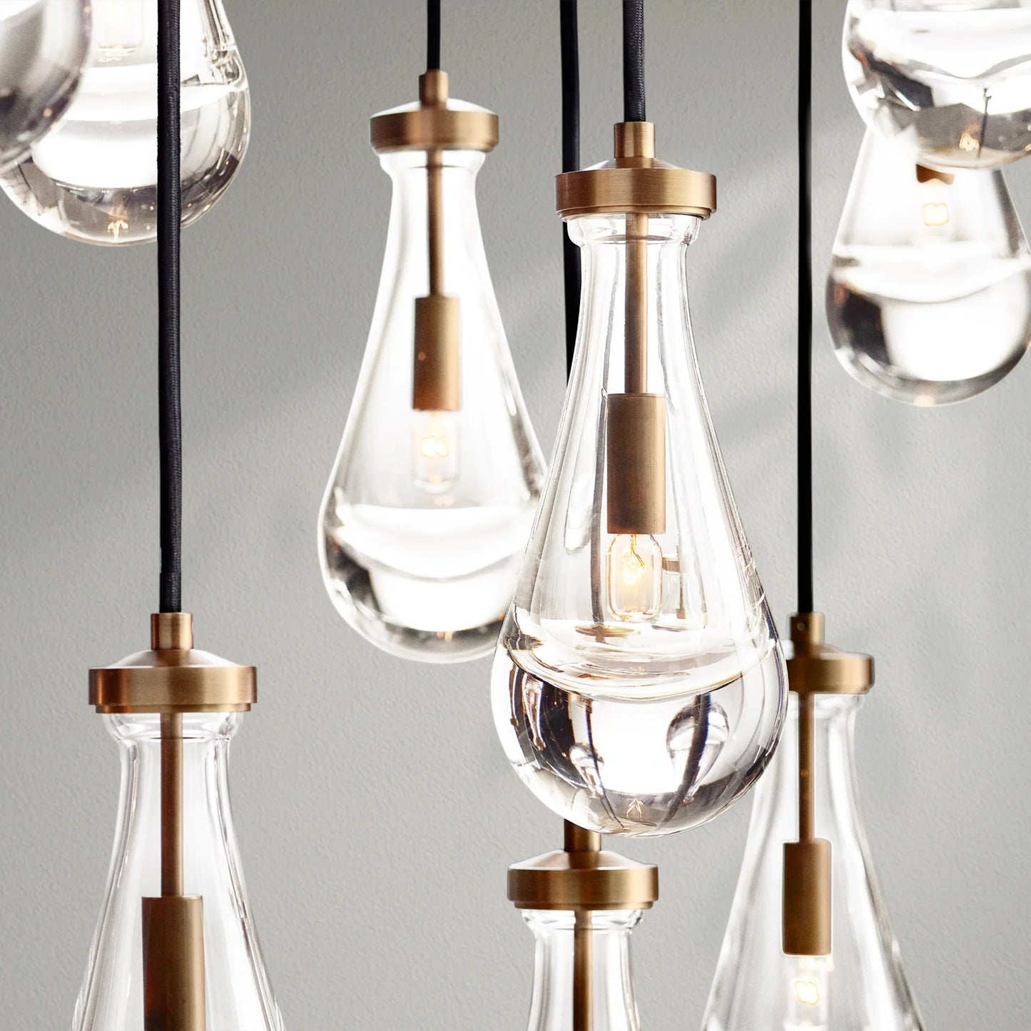 Raindrop Glass Linear Chandelier - Lightings Menu