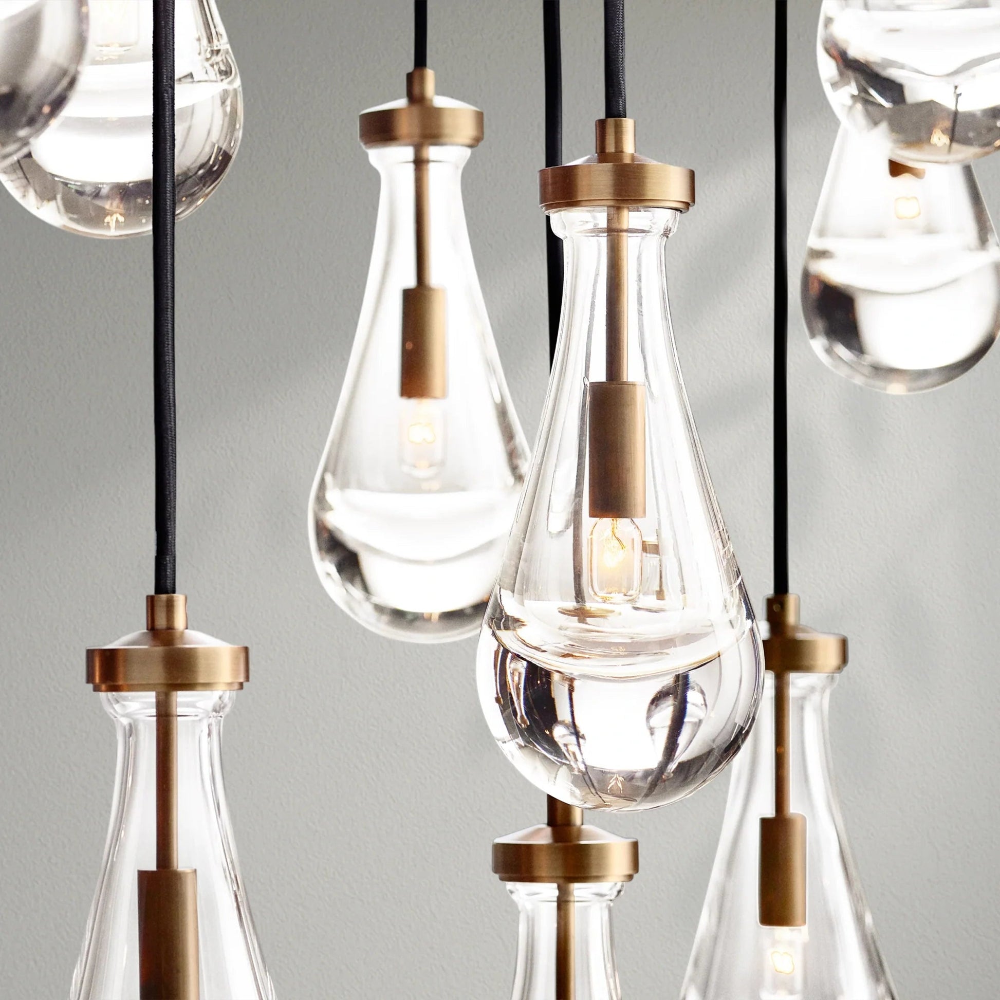 Raindrop Glass Linear Chandelier - Lightings Menu