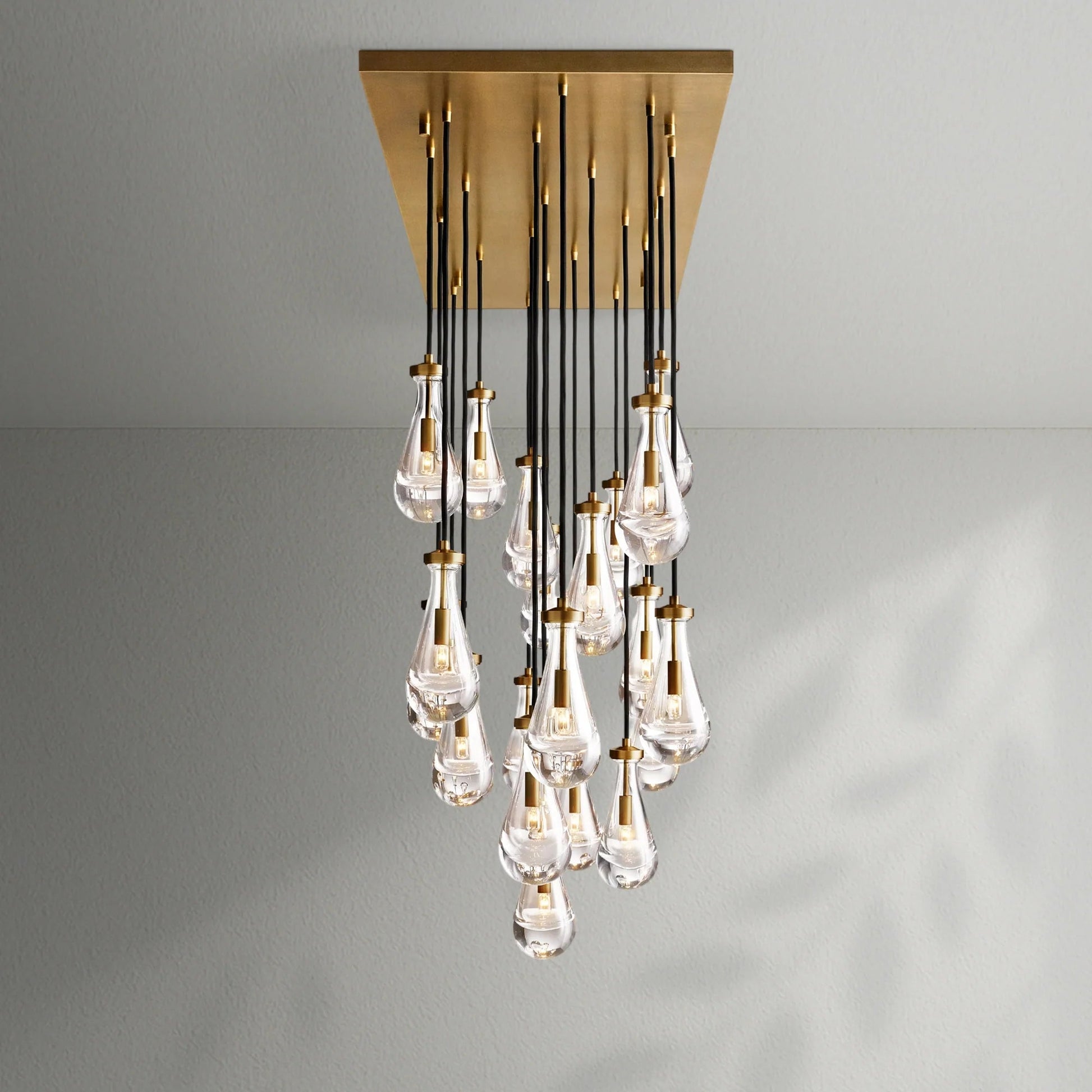 Raindrop Glass Linear Chandelier - Lightings Menu