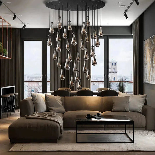 Raindrop Round Chandelier - Lightings Menu