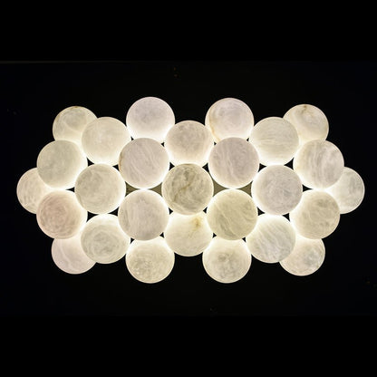 Rectangular Chandelier Alabaster Ball Chandelier - Lightings Menu