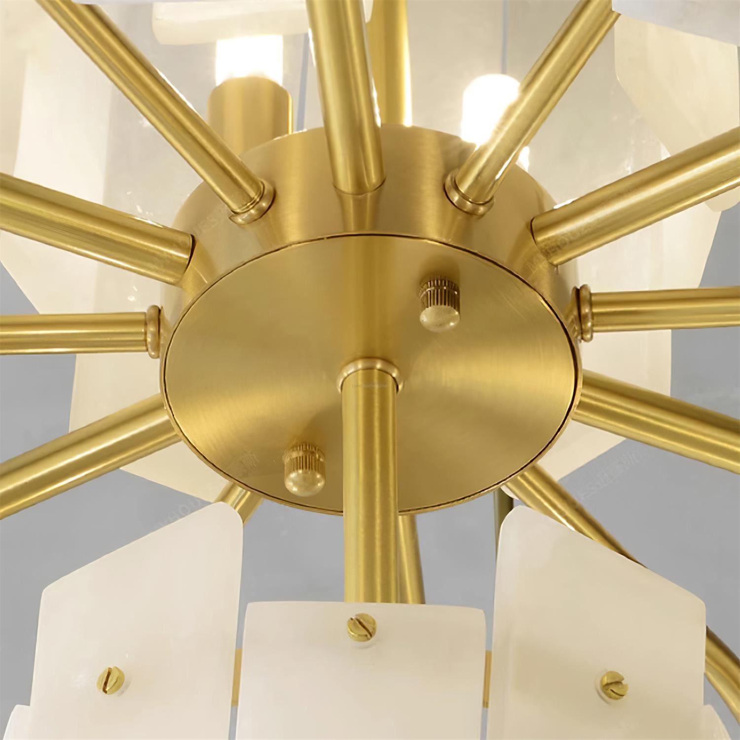 Regina Alabaster Round Chandelier - Lightings Menu