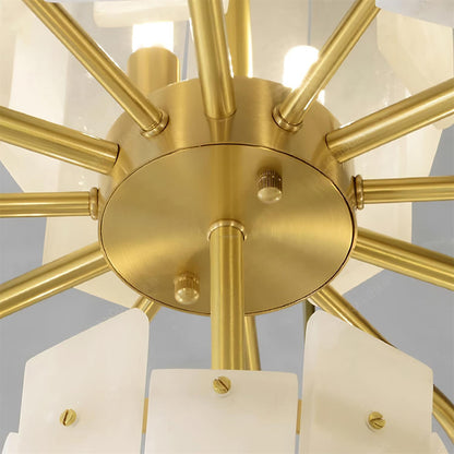 Regina Alabaster Round Chandelier - Lightings Menu