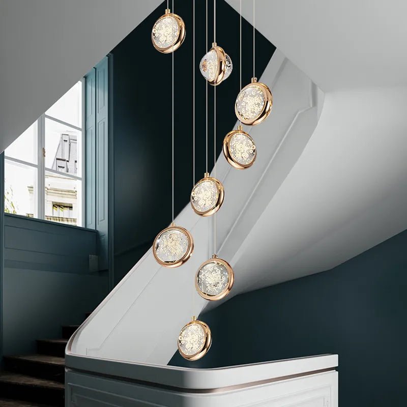 Reina Crystal Long Chandelier - Lightings Menu