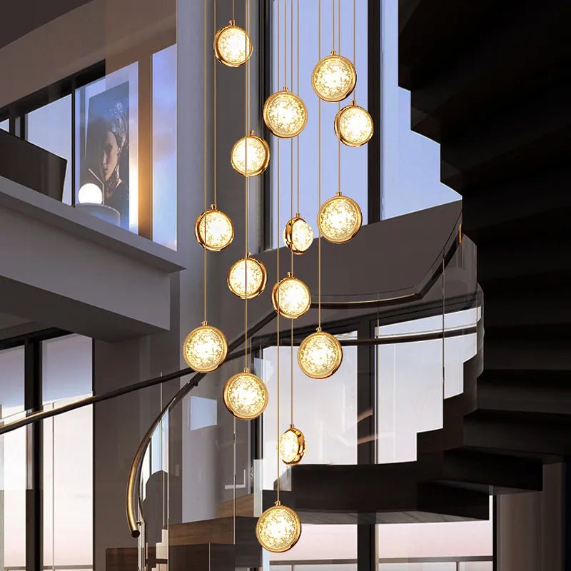 Reina Crystal Long Chandelier - Lightings Menu